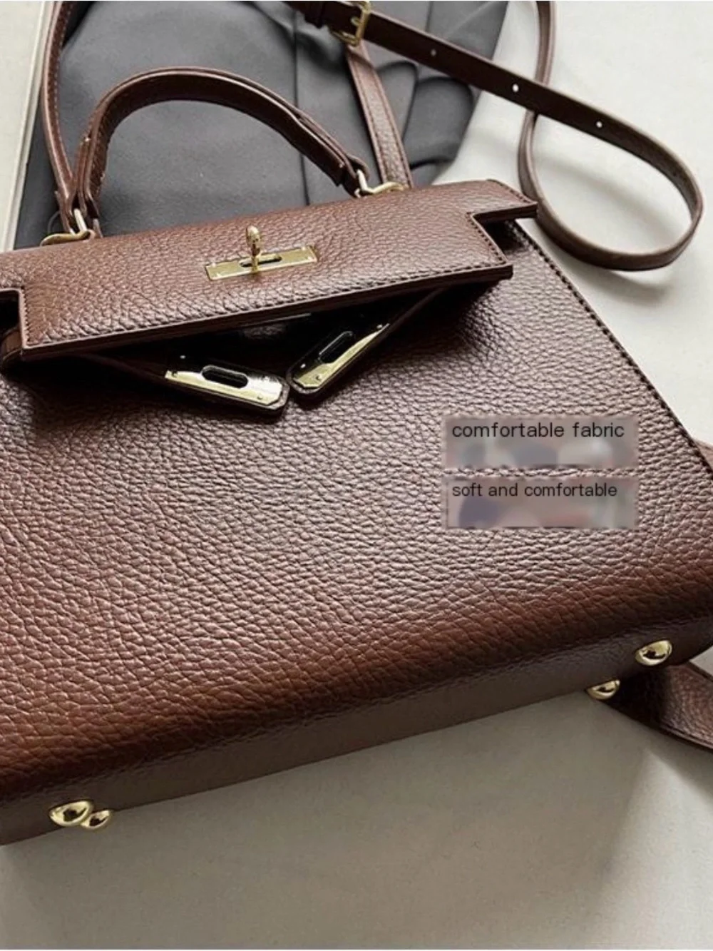 Classic Structured Top-Handle Satchel in khaki,  Wine red and coffee colors.